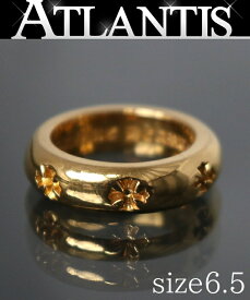 CHROME HEARTS 銀座店 クロムハーツ 22K ネガティブ CHプラス リング メンズ ゴールド 約6.5号 100855