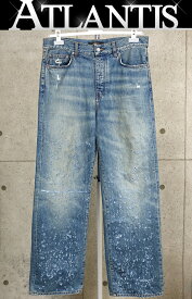 AMIRI 銀座店 アミリ クラッシュ加工 ストレート デニムパンツ メンズ size:31 ブルー系 100789