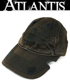 BALENCIAGA 銀座店 バレンシアガ ダメージ加工 キャップ 帽子 メンズ size:S 黒 101044