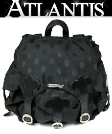 CHROME HEARTS 銀座店 クロムハーツ オールド ラージ フレアニー ガンスリンガー ナイロン バックパック メンズ レザー SV925 黒 101095