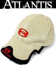 BALENCIAGA 銀座店 バレンシアガ 美品 Double Unity キャップ 帽子 メンズ size:S ベージュ系 101046