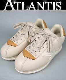 LOUIS VUITTON 銀座店 ルイ・ヴィトン バターソフト ロゴ スニーカー 靴 レディース 1AIKF2 size:5 ベージュ 101054