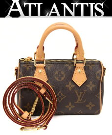 美品 ルイヴィトン Louis Vuitton ナノスピーディ 2WAYショルダーバック モノグラム M81085 【72249】