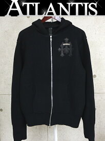 CHROME HEARTS 銀座店 クロムハーツ 新品 カシミヤ 3セメタリー ZIPパーカー 長袖 メンズ SV925 size:L 黒 101404