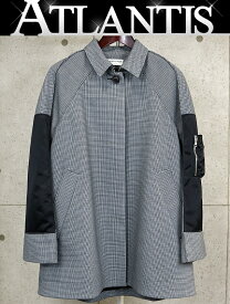 BALENCIAGA 銀座店 バレンシアガ MA-1 ドッキング コート メンズ size:38 黒/白 101461