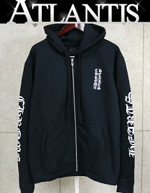 CHROME HEARTS 銀座店 クロムハーツ 新品 オールドイングリッシュ ロゴ ZIPパーカー メンズ SV925 size:M 黒 101821