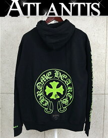 CHROME HEARTS 銀座店 クロムハーツ オンライン限定 チャリティ サイン入り パーカー 長袖 メンズ size:L 黒/緑 101701
