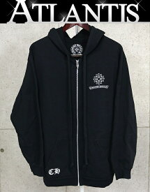 CHROME HEARTS 銀座店 クロムハーツ フレームドクロス ジップ パーカー 長袖 メンズ SV925 size:XXL 黒 101874