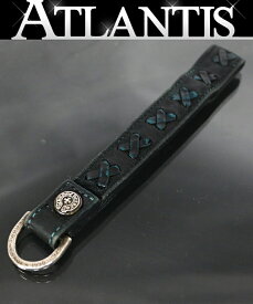 CHROME HEARTS 銀座店 クロムハーツ Dリング ストラップ メンズ レザー シルバーSV925 黒 101388
