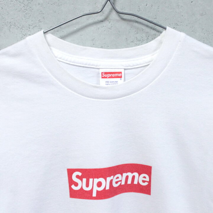 楽天市場】シュプリーム Supreme ボックスロゴ ロングTシャツ 赤×白  