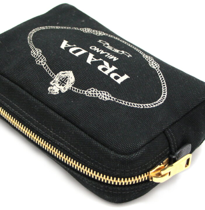 楽天市場】プラダ PRADA カナパ ポーチ 1NA021 キャンバス 黒 