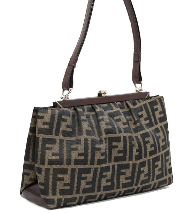 楽天市場】フェンディ FENDI ヴィンテージ がま口ハンドバッグ ズッカ 