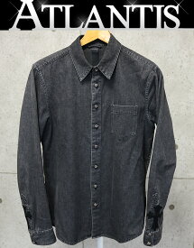 銀座店 クロムハーツ LOOSEEND ルーズエンド デニムシャツ JVP size:S グレー系