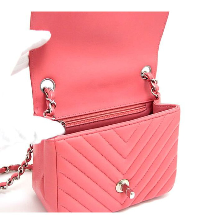 楽天市場】美品 シャネル CHANEL Vステッチ ミニマトラッセ チェーン  