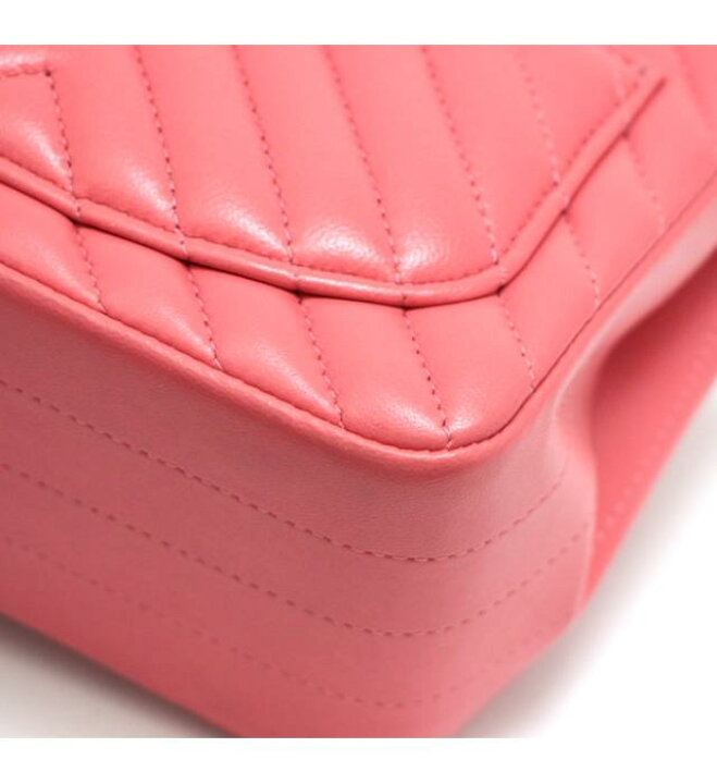 楽天市場】美品 シャネル CHANEL Vステッチ ミニマトラッセ チェーン  