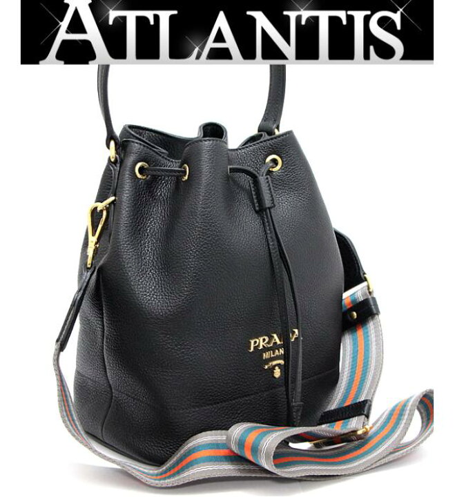 楽天市場】美品 プラダ PRADA レザー 巾着 2wayショルダーバッグ  