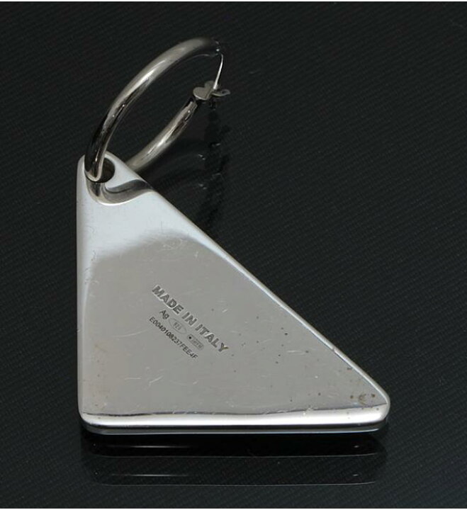 楽天市場】PRADA 美品 プラダ PRADA 三角ロゴ シンボル スイングピアス 