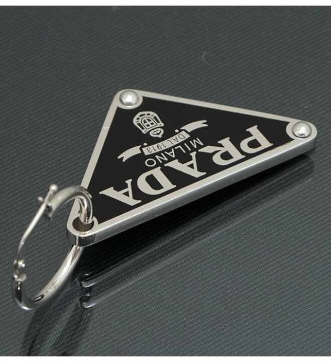 楽天市場】PRADA 美品 プラダ PRADA 三角ロゴ シンボル スイングピアス 