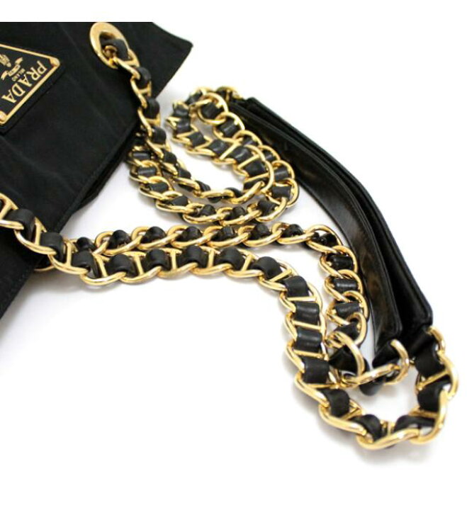 楽天市場】プラダ PRADA ヴィンテージ デカ三角ロゴ チェーン  