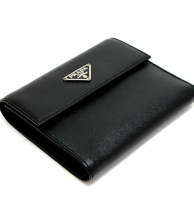 楽天市場】極美品 プラダ PRADA 三角ロゴ 三つ折り財布 サフィアーノ  