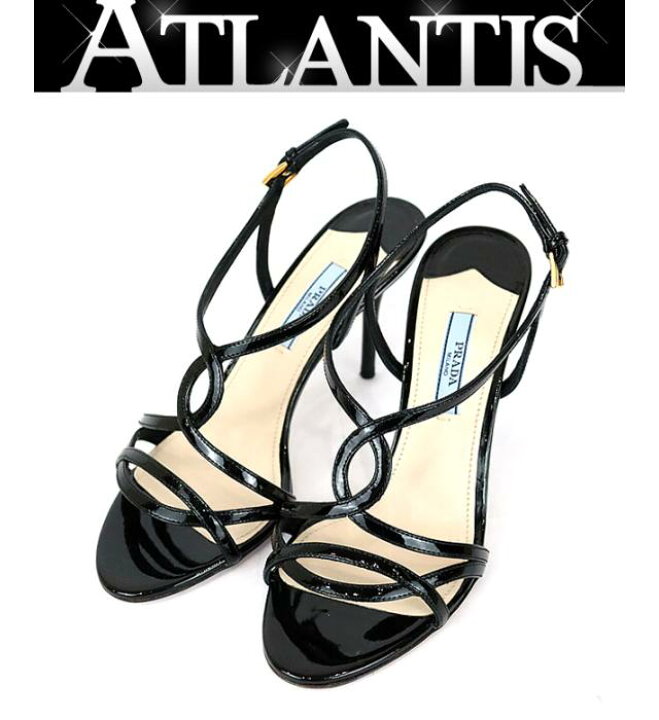 楽天市場】【広尾店】未使用 プラダ PRADA エナメルサンダル 黒 size36 