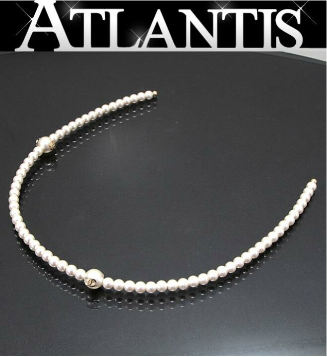 楽天市場】シャネル CHANEL ミニココマーク パールカチューシャ  