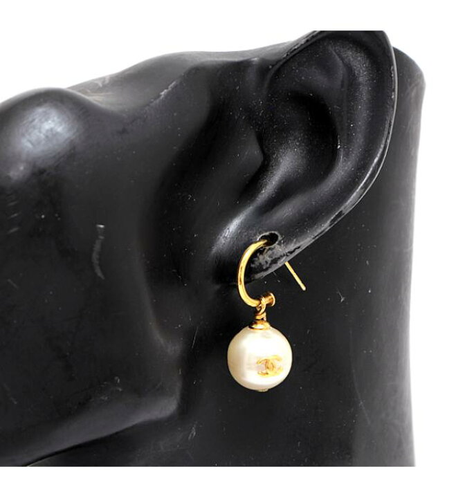 楽天市場】シャネル CHANEL ココマーク スイングパール ピアス  