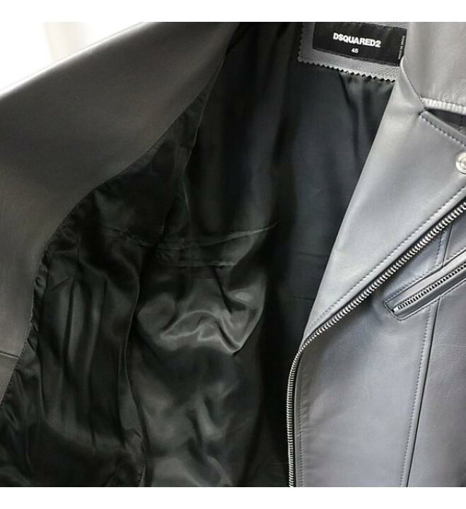 楽天市場】銀座店 ディースクエアード2 美品 21AW レザー ダブル 