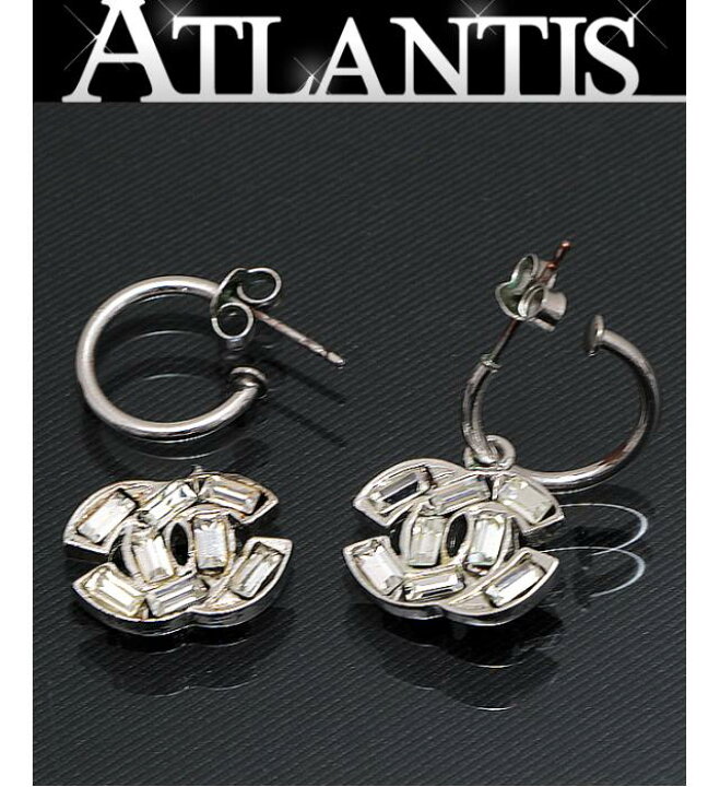 楽天市場】シャネル CHANEL クリスタルココマーク スイングフープ  