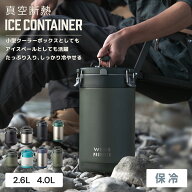アトラス クーラーボックス アイスペール アイスコンテナ 2.6L4.0L 小型 溶けない 保冷 真空断熱 ステン…