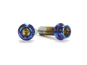 JSM Star Bolt CNC加工 ヘキサゴンヘッド SUS PVDチタンコート ボルト M6×20mm P1.0mm 焼き色ブルー仕上げ