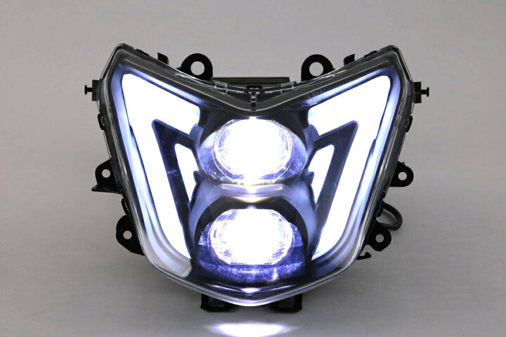 楽天市場】STAR KNIGHT ラインLED付 デュアルプロジェクターLEDヘッド 