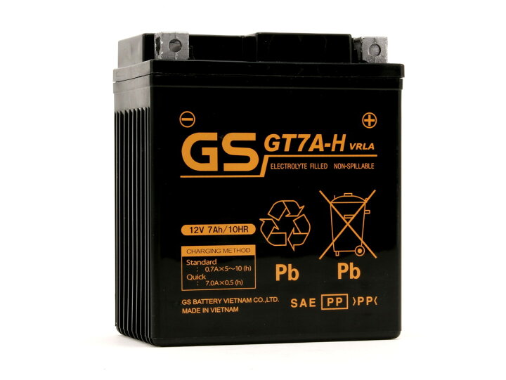 楽天市場】ベトナム GSバッテリー GT7A-H 初期充電済み 1年補償 GS 