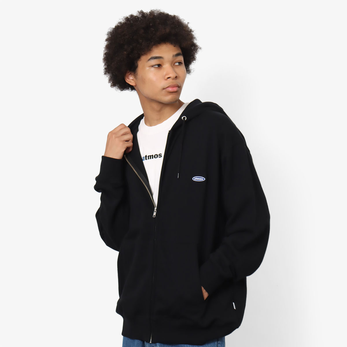 楽天市場】atmos small Logo Zip Up Hooded Sweatshirt(アトモス