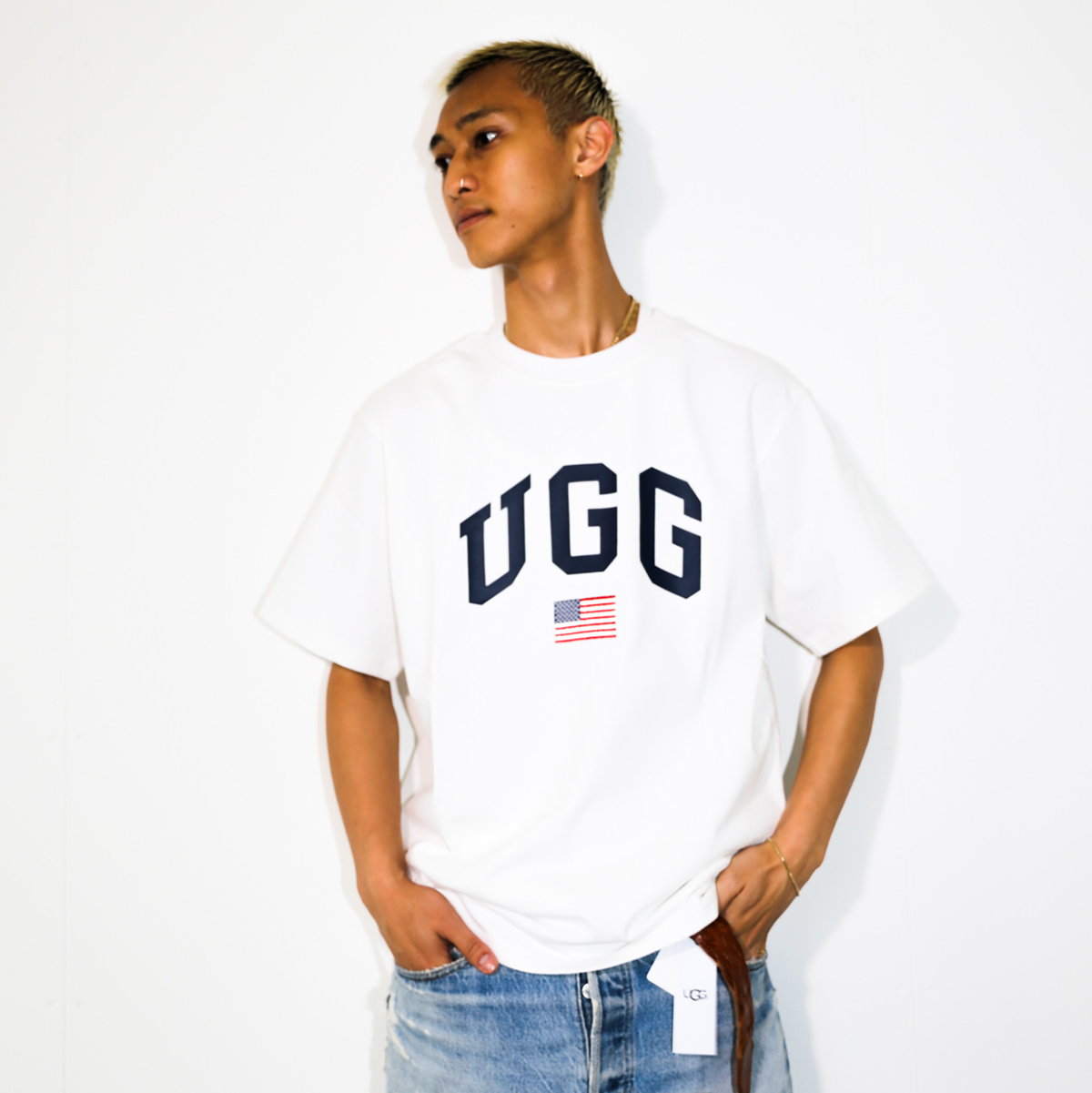 【楽天市場】UGG US 刺繍ロゴ Tシャツ(アグ ユーエス シシュウロゴ 