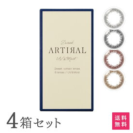 【送料無料】アーティラル2ウィークUV＆モイスト 6枚入り 4箱セット( artiral / 2week / 度なし / 度あり / カラコン / カラーコンタクト / 8.6)