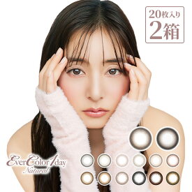 【送料無料】エバーカラーワンデーナチュラル 2箱セット【20枚×2箱】（ 14.5mm / アイレ / ブラウン / ブラック / 度あり / 度なし / カラコン / カラーコンタクト ）【ポイント10倍】