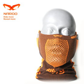 NAROO MASK (ナルーマスク) X5 ブラック／オレンジ 63X5BLACKORANGE フェイスマスク/防寒/花粉症対策/UVカット