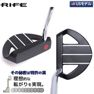 [21日-24日限定☆エントリーでP最大26倍][土日祝も出荷可能]【USモデル/送料無料】 ライフ ゴルフ バルバドス 2.0 ブラックサテン パター RIFE Barbados Heel Shaft【ライフパター】【バルバドス】【あす楽対応】