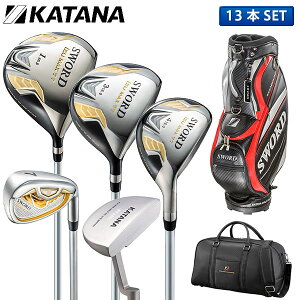 【特典付き】 カタナ ゴルフ スウォード IZUMAX77 クラブセット 13本組 (1W,3W,5W,U4,U5,I6-P,A,S,PT) フジクラ スピーダー588 キャディバッグ付 KATANA IZU MAX【あす楽対応】