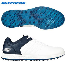 【送料無料】スケッチャーズ 54545 GO GOLF PIVOT スパイクレス ゴルフシューズ ホワイト×ネイビー SKECHERS