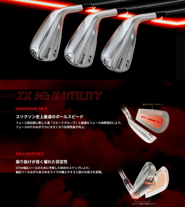 楽天市場】ダンロップ ゴルフ スリクソン ZX Mk-II アイアン型 