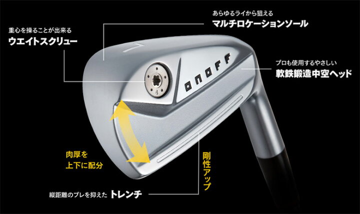 楽天市場】オノフ クロ フォージド アイアンセット 5本組(6-P) CBT624I 