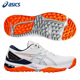 アシックス 1111A243 GEL-KAYANO ACE 2 ゴルフシューズ ホワイト×ショッキングオレンジ(102) asics ゲルカヤノ