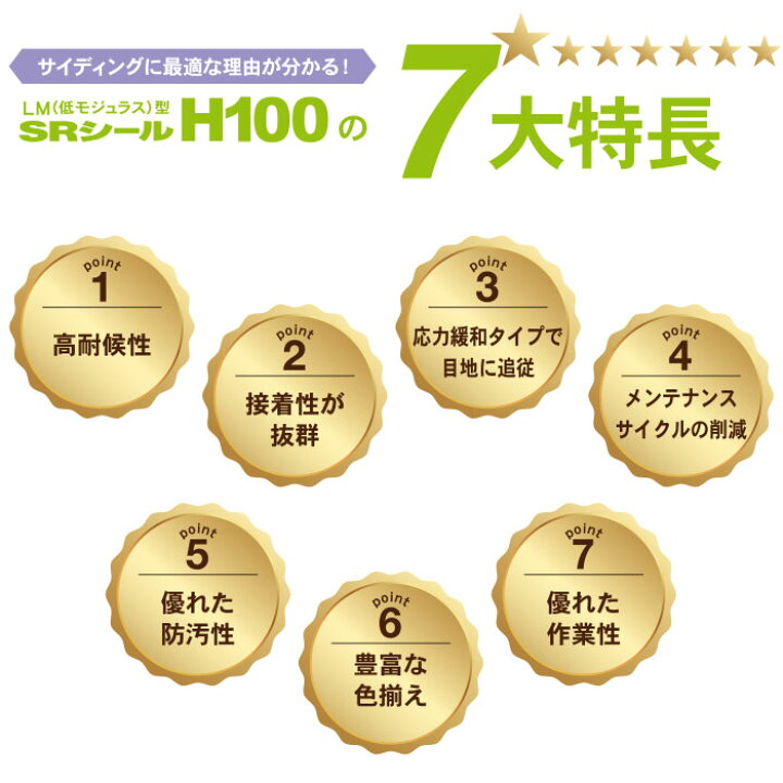 楽天市場】サンライズ SRシール H100 ノンブリード 高耐候シーリング材 