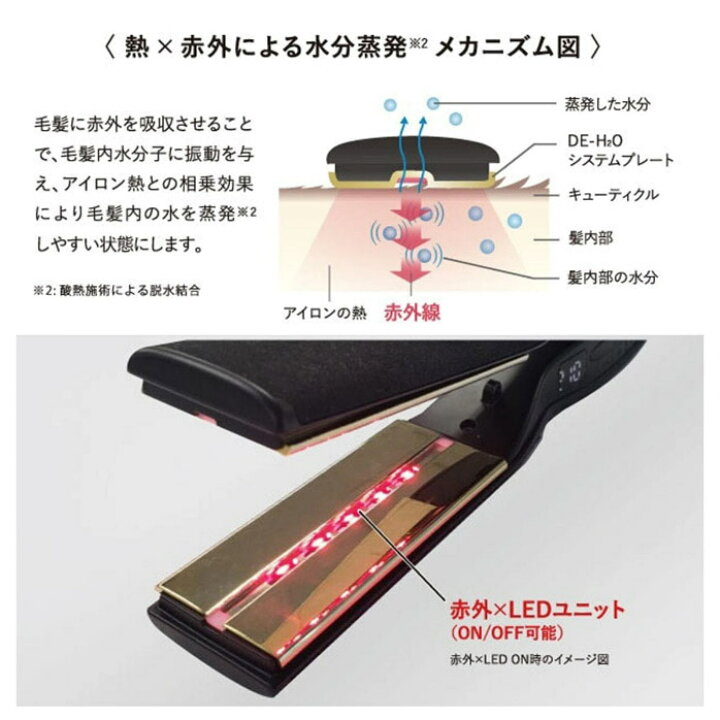楽天市場】クレイツイオン ストレートアイロン DE-H2O ST38 : アトム屋 