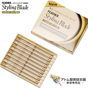 フェザー スタイリングブレイド レギュラータイプEX 10枚入り<スタイリングレザー専用替刃>ヘアカット用【替刃 剃刀 カミソリ シェービング CGEX-10】