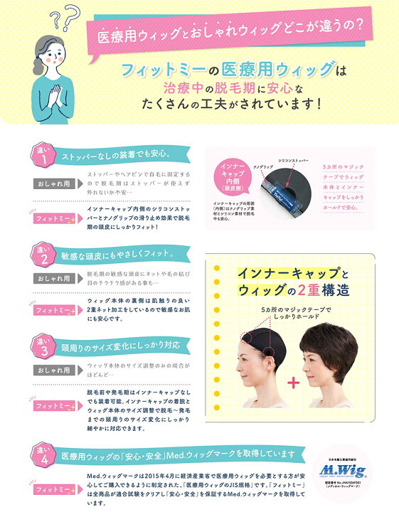 楽天市場】【レオンカ正規代理店】医療用ウィッグ フィットミー MW-604  