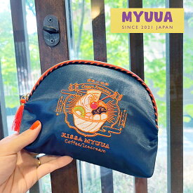 JAPAN ANMITSU POUCH ポーチ 刺繍 ポーチ おもしろ ポーチ 化粧ポーチ かわいい 可愛い オシャレ 人気 おもしろポーチ 刺繍ポーチ 日本 喫茶店 あんみつ myuua