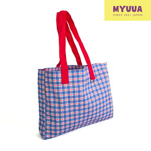 �sNEW�tBLUE CHECK BOX TOTEBAG �`�F�b�N �u���[ A4 �g�[�g�o�b�O �R�b�g�� �o�b�O �G�R�o�b�O �������� ��������G�� �I�V���� �l�C myuua